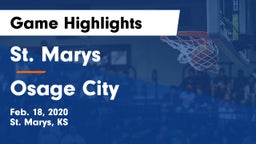 St. Marys  vs Osage City  Game Highlights - Feb. 18, 2020