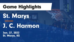 St. Marys  vs J. C. Harmon  Game Highlights - Jan. 27, 2022