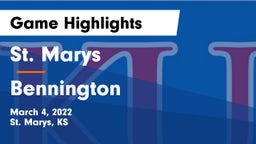 St. Marys  vs Bennington  Game Highlights - March 4, 2022