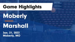 Moberly  vs Marshall  Game Highlights - Jan. 21, 2022