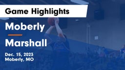Moberly  vs Marshall  Game Highlights - Dec. 15, 2023
