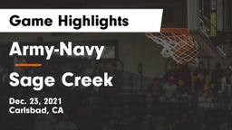 Army-Navy  vs Sage Creek Game Highlights - Dec. 23, 2021