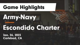 Army-Navy  vs Escondido Charter  Game Highlights - Jan. 26, 2023