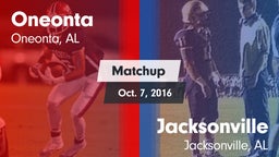 Matchup: Oneonta  vs. Jacksonville  2016