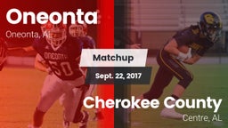 Matchup: Oneonta  vs. Cherokee County  2017