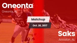 Matchup: Oneonta  vs. Saks  2017