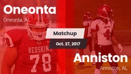Matchup: Oneonta  vs. Anniston  2017