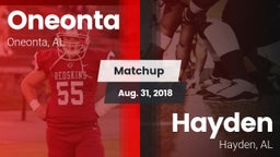 Matchup: Oneonta  vs. Hayden  2018