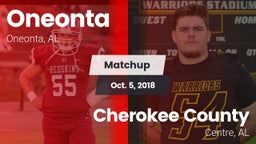 Matchup: Oneonta  vs. Cherokee County  2018