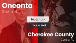 Matchup: Oneonta  vs. Cherokee County  2019