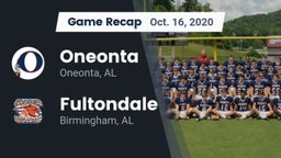 Recap: Oneonta  vs. Fultondale  2020