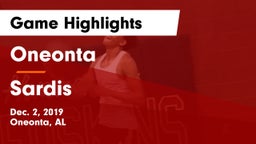 Oneonta  vs Sardis  Game Highlights - Dec. 2, 2019