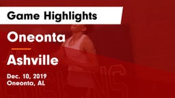 Oneonta  vs Ashville  Game Highlights - Dec. 10, 2019