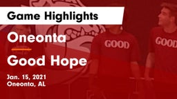 Oneonta  vs Good Hope  Game Highlights - Jan. 15, 2021