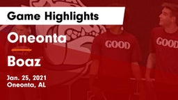 Oneonta  vs Boaz  Game Highlights - Jan. 25, 2021