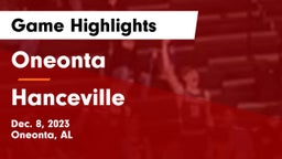 Oneonta  vs Hanceville  Game Highlights - Dec. 8, 2023