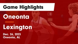 Oneonta  vs Lexington  Game Highlights - Dec. 26, 2023