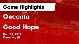 Oneonta  vs Good Hope Game Highlights - Dec. 14, 2018