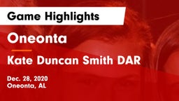Oneonta  vs Kate Duncan Smith DAR  Game Highlights - Dec. 28, 2020