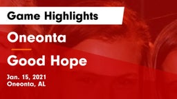 Oneonta  vs Good Hope  Game Highlights - Jan. 15, 2021