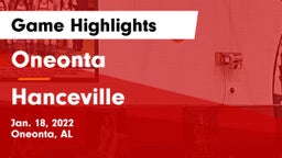 Oneonta  vs Hanceville  Game Highlights - Jan. 18, 2022