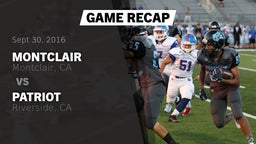 Recap: Montclair  vs. Patriot  2016