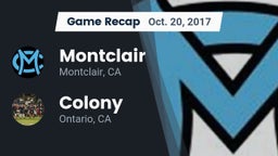Recap: Montclair  vs. Colony  2017