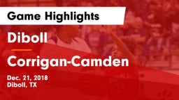 Diboll  vs Corrigan-Camden  Game Highlights - Dec. 21, 2018