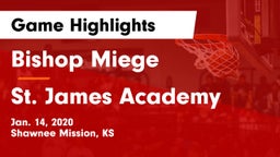Bishop Miege  vs St. James Academy  Game Highlights - Jan. 14, 2020