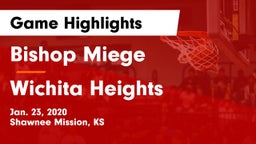 Bishop Miege  vs Wichita Heights  Game Highlights - Jan. 23, 2020