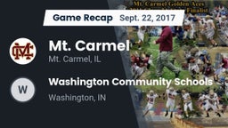 Recap: Mt. Carmel  vs. Washington Community Schools 2017