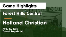 Forest Hills Central  vs Holland Christian Game Highlights - Aug. 22, 2023