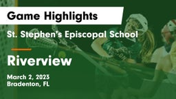 St. Stephen's Episcopal School vs Riverview  Game Highlights - March 2, 2023