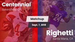 Matchup: Centennial High vs. Righetti  2018