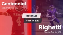 Matchup: Centennial High vs. Righetti  2019