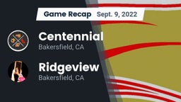 Recap: Centennial  vs. Ridgeview  2022