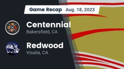 Recap: Centennial  vs. Redwood  2023