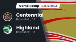 Recap: Centennial  vs. Highland  2023