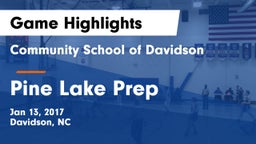 Community School of Davidson vs Pine Lake Prep  Game Highlights - Jan 13, 2017