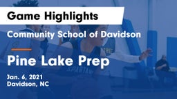 Community School of Davidson vs Pine Lake Prep  Game Highlights - Jan. 6, 2021