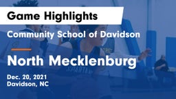 Community School of Davidson vs North Mecklenburg  Game Highlights - Dec. 20, 2021