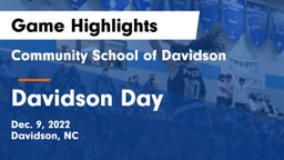 Community School of Davidson vs Davidson Day  Game Highlights - Dec. 9, 2022