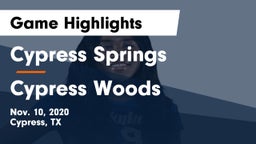 Cypress Springs  vs Cypress Woods  Game Highlights - Nov. 10, 2020