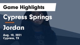 Cypress Springs  vs Jordan Game Highlights - Aug. 10, 2021