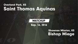 Matchup: St. Thomas Aquinas vs. Bishop Miege  2016