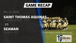 Recap: Saint Thomas Aquinas  vs. Seaman  2016