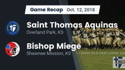 Recap: Saint Thomas Aquinas  vs. Bishop Miege  2018