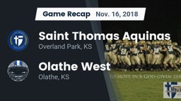 Recap: Saint Thomas Aquinas  vs. Olathe West   2018