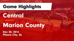 Central  vs Marion County Game Highlights - Dec 30, 2016