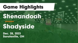 Shenandoah  vs Shadyside  Game Highlights - Dec. 28, 2023